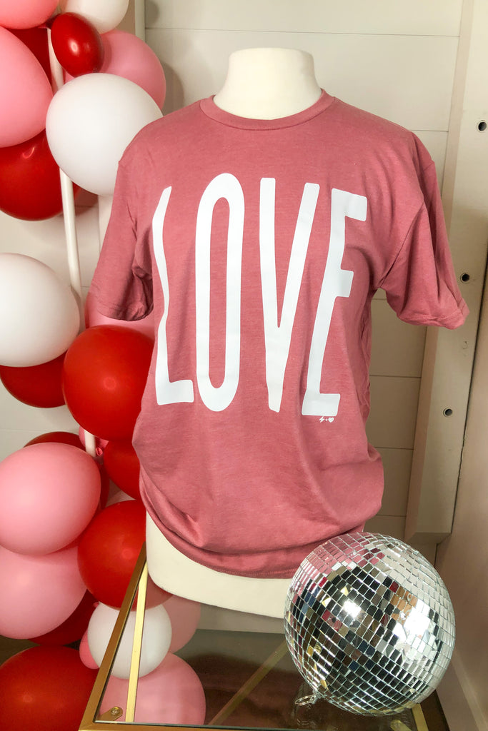 Valentine LOVE Short Sleeve Graphic Tee - Be You Boutique